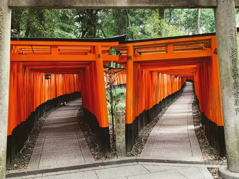 伏见稻荷鸟居细节特写